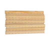 WRITWAA 10 Unidades Regla de Madera para Medición de Alta Precisión Multifuncional, Regla de Escala Artesanal de Madera Adecuado para Profesionales y Uso en Oficina