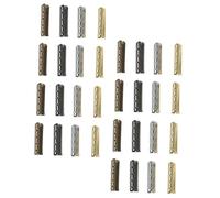 WRITWAA 100 Piezas Cuerda de tapa de 4 agujeros atar punto fin cordones de zapatos de arranque oro extremos de los cordones de los zapatos extremos lisos punta de cordón de metal cobre