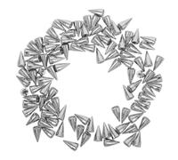 WRITWAA 100 Piezas de Remaches Cónicos Plateados de Metal 7x14 Mm para Ropa Punk Diy, Puntas Atornillables Decorativas para Chaquetas Vaqueras, Camisetas y Manualidades en Cuero