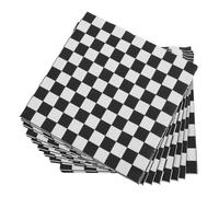 WRITWAA 100 Piezas Servilleta a Cuadros En y Negro Servilletas Para Shower Servilletas Decorativas De Invitados Toallas De Invitado a Granel Papel