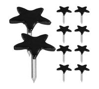 WRITWAA 100 Piezas Unidades Chinchetas Planas Metálicas Forma de Estrella Tachuelas Decorativas para Corcho Tablero de Anuncios Fotos y Mapas Uso Oficina Hogar y Aula