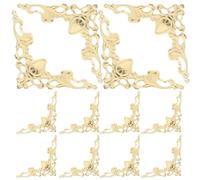 WRITWAA 100 Piezas Vintage Metal Book Corners Guard Edge Cover Protección Decorativa para Álbumes Cuadernos y Carpeta Acabado Bronce Antiguo Fácil Instalación Duraderos Dorado