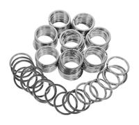 WRITWAA 100 Unidades Anillas para Llaveros de Acero Inoxidable 304, Anillos Planos Divididos 2.0 X 32 Mm, Paquete, Accesorios Resistentes para Manualidades y Fabricación de Llaveros