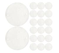 WRITWAA 100 Unidades Discos de Concha Redondos de 4 Cm Doble Agujero, para Costura Artesanal y Decoración Diy, Dijes Naturales para Campanas de Viento y Adornos Hechos a Mano