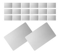 WRITWAA 100 Unidades Herramienta de Calibración Precisa para Superficie Metálica, Placa de Aleación de Aluminio Plata de 86x54x0.21mm para Optimización de Parámetros y Etiquetas