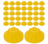 WRITWAA 100 Unidades Protector de Polvo Amarillo para Taladro de Uñas, Accesorio de Plástico para Uso en Casa y Salón Que Organiza y Extiende la Vida del Equipo