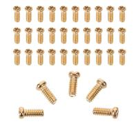 WRITWAA 100 Unidades Tornillos de Repuesto de Acero Inoxidable Dorados para Gafas Cabeza Plana, Diseño Seguro y Acabado Elegante para Reparaciones y Ajustes Diarios