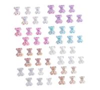 WRITWAA 100piezas Parches Manicura Decoraciones Uñas Oso Diseño Creativo Múltiples Usos Decorativos