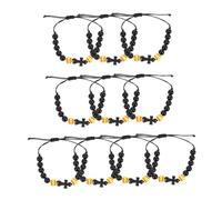 WRITWAA 10piezas Pulseras Deportivas De Madera Pulseras De Béisbol Para Hombres y Mujeres De Fútbol Para Hombre Joyería Deportiva Cristiana Para Fiesta