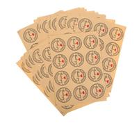 WRITWAA 12 Piezas etiqueta engomada del etiqueta decorativa para alimentos etiqueta de papelería etiquetas kraft pegatinas corazon gracias hecho a mano pegatinas papel kraft Coffee