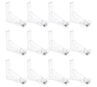 WRITWAA 12 Piezas Pinzas Triangulares para Mantel, Clips para Fijar Manteles de Ps, Transparentes, Resorte, para Mesas de Picnic y Camping, 4 Uds