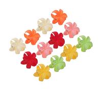 WRITWAA 12 Piezas Plumeria Rubra broches pinzas de garra para el cabello largo tropical hair clips horquillas moño clips de garra para cabello grueso pinza de pelo para mujer el plastico