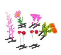 WRITWAA 12 Pinzas Pelo Diseño Realista de Plantas, Horquillas de Flores Fáciles de Usar para Diferentes Peinados, Accesorios de Espuma y Metal para Niñas