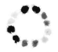 WRITWAA 12 Pompones de Peluche 3d para Decoración de Uñas Fáciles de Instalar y Quitar, Accesorios Únicos para Salón de Belleza o Uso en Casa