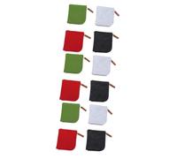 WRITWAA 12piezas Monedero De Fieltro Cremallera Mini Billetera Infantil Bolsa De Almacenamiento para Monedas Rojo Verde Oscuro