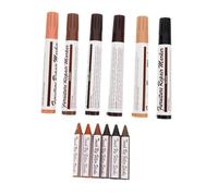 WRITWAA 12piezas Rotuladores Para Retocar Muebles De Madera Marcador Para Reparar Rayas Madera Kit De Reparación De Muebles Para Uso De Interiores