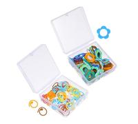 WRITWAA 140 Unidades Marcadores de Puntos Colorido Mixto de Plástico para Tejer con Forma de Apertura Herramienta Manual para Labores de Punto y Ganchillo