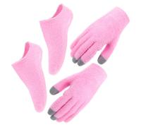 WRITWAA 1Juego Guantes y Calcetines Hidratantes Para Mujeres Guantes De Mano Pantalla Táctil y Calcetines Cómodos Para Cuidado De Pies y Manos Secos