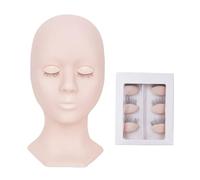 WRITWAA 1Juego Modelo de Entrenamiento Desmontable Color Rosa Ojos Intercambiables Prácticas de Extensión de Pestañas Maquillaje y Masaje Facial
