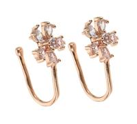 WRITWAA 2 Anillos Nasales De Joyería Nasal De Joyería No Perforante Anillos Nasales De Metal con Clip Anillos De No Perforantes De Metal