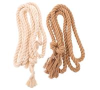 WRITWAA 2 cinturones de cuerda para túnica de sacerdote - Cordón trenzado para la cintura de monje o fraile - Cinturón de sujeción para túnica religiosa medieval - Cuerda larga ajustable para la