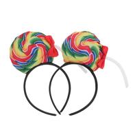WRITWAA 2 diademas de piruleta: accesorios para el cabello con piruleta de dibujos animados para fiestas de espectáculos - Accesorios fotográficos para eventos temáticos y fiestas.
