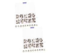 WRITWAA 2 Juegos Botón Coser Botones A Presión Broches De Edredón Cierres A Presión Alfiler Pin De Camisa Broche De Botones Broche Pines Para Vestido Botones Para Ropa Aleación 50 Uds * 2