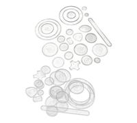 WRITWAA 2 Juegos Kit de Plantillas de Dibujo de Plástico Diseño Geométrico, Desarrollo Cognitivo y Uso Fácil en Actividades Artísticas Infantiles