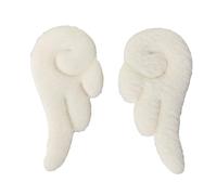 WRITWAA 2 Pares Horquillas Alas de Ángel para Niñas Clips de Pelo de Cuero con Diseño de Alas Adorno Encantador para Fiesta Navidad y Uso Diario