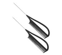 WRITWAA 2 Peines De De Rata Para Separar El Cabello, Peine De Con Púa De Metal Para Desenredar El Cabello Rizado, Peines De Separación Para Mujeres Para Trenzar Y