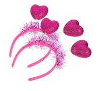 WRITWAA 2 Piezas accesorios de diadema de amor Accesorio para ocasiones especiales Accesorio romántico dia de san valentin accesorios mujer precioso peinado decoración sombreros de niña