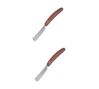 WRITWAA 2 Piezas afeitadora manual recogedor de barba para afeitar Hombres recortadora tirador madera barber beard trimmer afeitadora de peluquería cortador de barba Acero inoxidable