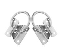 WRITWAA 2 Piezas Anilla Metálica para Establo de Hierro Plata Tornillo y Soporte Cruzado para Cuerdas de Nylon, Adecuado para Entrenamiento y Uso en Establos de Caballos