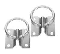 WRITWAA 2 Piezas Anillo Metálico de Hierro para Establo de Caballos Tornillo Resistente Acabado Duradero para Redes de Heno y Cubos de Alimentación