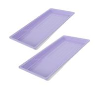 WRITWAA 2 Piezas Bandeja de Esterilización para Uñas de Acero Inoxidable Grueso, Organizador Rectangular Minimalista para Herramientas de Manicura en Casa y Decoración de Mesa