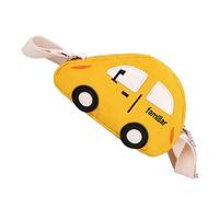 WRITWAA 2 Piezas Bandolera de Coche Bolso Bandolera Mini Billetera para Chica Carteras Bolso Bandolera para niños Sling Bag Shoulder Bag Bolsa de Dibujos Animados Precioso Bolso Yellow