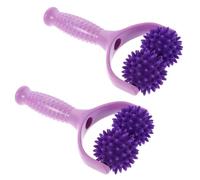 WRITWAA 2 piezas Bastones de Masaje Manual Bolas Espinosas Portátiles para Relajación Muscular Profunda de Cuello Brazos y Piernas de y Oscuro