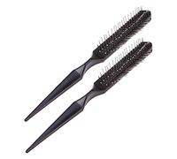 WRITWAA 2 piezas Cepillo para Pelucas Profesional con Punta Metálica Antiestático y Desenredante de Negro para Cuidado de Extensiones y Peinados Femeninos