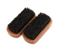 WRITWAA 2 Piezas Cepillos Para Barba De Madera Cerdas Naturales De Jabalí Para Cuidado De Barba Alisado De Cabello y Limpieza De Zapatos Mango De Madera De Haya