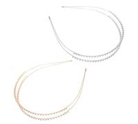WRITWAA 2 Piezas diadema de de imitación novia nupcial casarse Brillantina brillante chicas diademas de clip para mujer coronas de princesa para niñas tiara de la boda pedrería