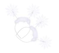 WRITWAA 2 Piezas Diadema Navideña Copos Diadema Navideña Delicada para Fiestas Cosplay Cabello