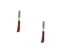 WRITWAA 2 Piezas Maquinilla De Afeitar Cortador De Barba Barcera Afeitadora Manual Cortador Para Dar Forma a Las Cejas Afeitadora De Peluquería Practica Sándalo Rojo
