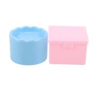 WRITWAA 2 Piezas Nail Art Brush Cleaning Cups With Lid Plastic Manicure Tool Organizer Multi-layered Pen Holder For Acrylic Brush Washing And Drying Design