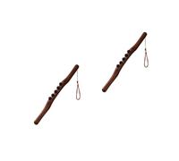 WRITWAA 2 Piezas palo de rodar Hombro Beto músculo herramienta masajeador gua sha rodillo masaje acupuntura masaje facial varilla de raspado palo para raspar el cuerpo Haya Brown
