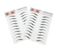 WRITWAA 2 Piezas Pegatinas para Cejas Unidades Cejas Postizas Estilo Curvo Calcomanía Despegable para Moldear y Cuidar para Mujeres