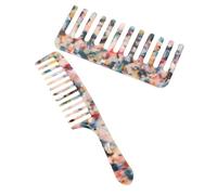 WRITWAA 2 Piezas Peine de Dientes Anchos de Hogar Secos y Húmedos Peine de Peluquería Profesional Dientes Anchos