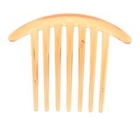 WRITWAA 2 Piezas Peine Lateral Francés para Mujer Dientes Anchos de Resina Marrón, Diseño Curvado Fácil de Limpiar, Accesorio Elegante para Peinar Cabello en Uso Diario