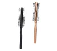 WRITWAA 2 Piezas Peine Rizador para Cabello Rizado Cepillo para Peinar el Cabello para Mujeres Secador Color Negro Material de Madera para Uso Casa