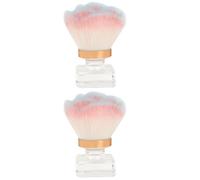 WRITWAA 2 Piezas pinceles maquillaje pinceis maquilhagem limpiador de uñas cleanser uñas portàtils brocha para rubor brocha para polvos sueltos Cepillo para clavo abdominales