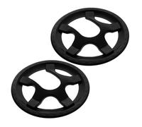 WRITWAA 2 Piezas Protector de Cadena para Bicicleta de Montaña Diseño Reemplazable, Resistente al Desgaste, Cubierta de Plástico Negro para Plato de 5 Orificios